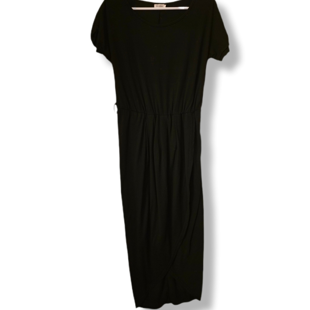 Qearal A-Line Dress Black Size Large 50" Long